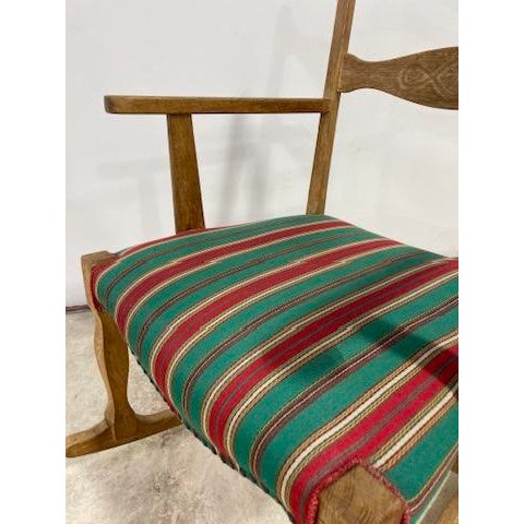 Mid-Century Modern Henning Kjaernulf Oak Scandinavian Rocking Chair For Sale - Image 3 of 9