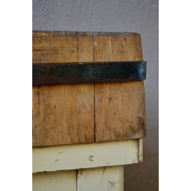 Wood Industrial Butchers Block, 1950s For Sale - Image 7 of 11