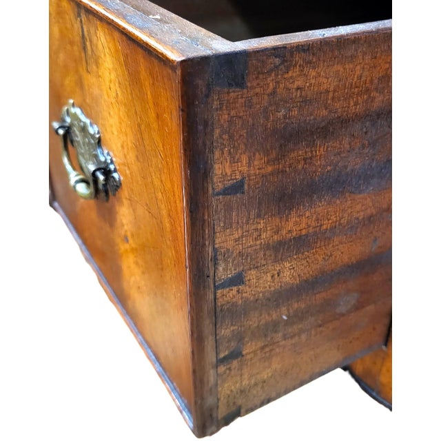 Antique English Queen Anne Walnut Cabinet on Stand Mirrored Cocktail Bar Chest For Sale - Image 17 of 18