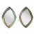 Pair of Modernist Murano Mirrors in Fontana Green For Sale
