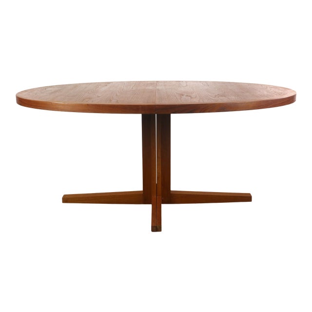 John Mortensen for Heltborg Mobler Dining Conference Table in Teak For Sale