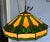 Glass Antique Arts & Crafts j.a. Whaley & Co. Rare Mixed Slag & Stained Glass 12-Sided Swag Pendant Chandelier Lamp For Sale - Image 7 of 12
