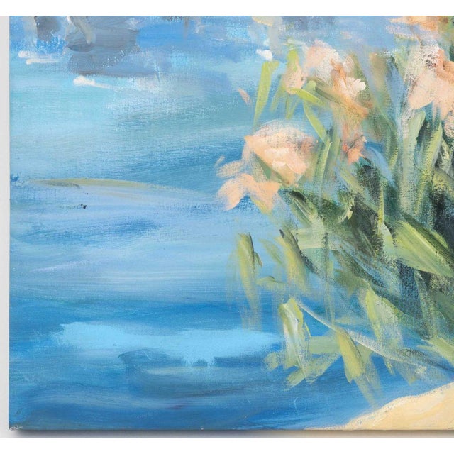 Contemporary Lakeside Landscape Oil on Canvas For Sale In New York - Image 6 of 10