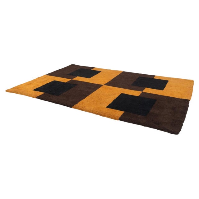 Mid-Century Modern Hand-Woven Rug, Italy, 1960s For Sale - Image 10 of 10