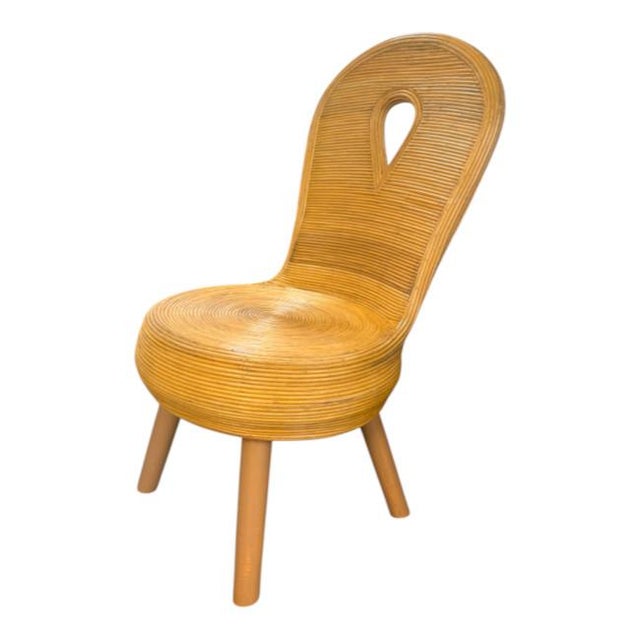 Vintage Sculptural Pencil Reed Side Chair For Sale In West Palm - Image 6 of 8