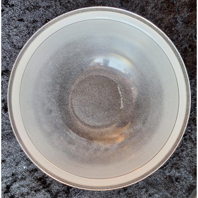 Caviar Dish Igor in Partially Frosted Crystal Glass by Lalique, 1990s For Sale - Image 10 of 14
