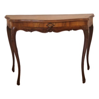 Louis XV Walnut Console Table, 1940s For Sale