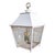 Traditional Urban Electric Brand Custom White Lantern With Clear Glass and Yellow Interior For Sale - Image 3 of 12