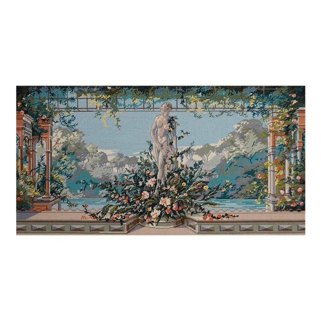 Rosemary Pipkin Jackson (American 20th Century), Classical Scene, Needlework Panel, Framed For Sale
