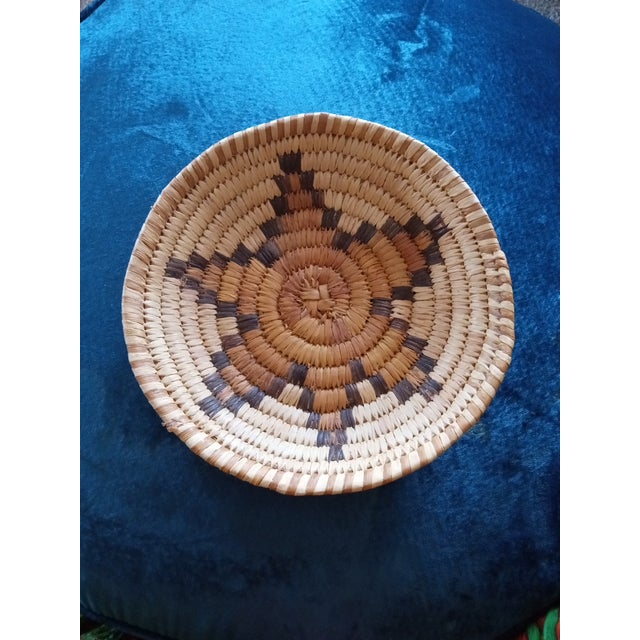 Gorgeous 1940s Papago (Tohono O'odham) Native American Coiled Basket. For Sale In Dallas - Image 6 of 6