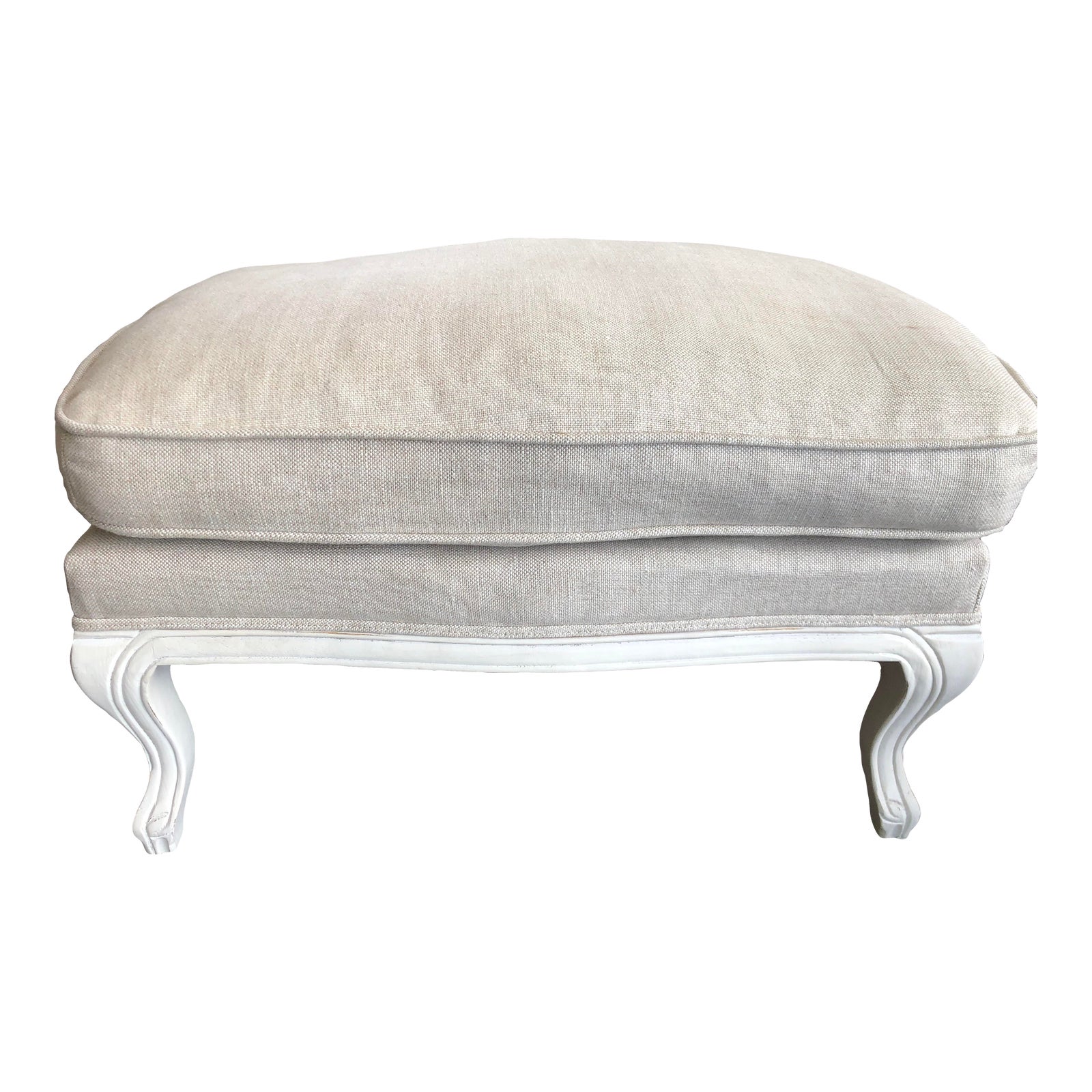 Restoration Hardware Cabriole Ottoman Chairish