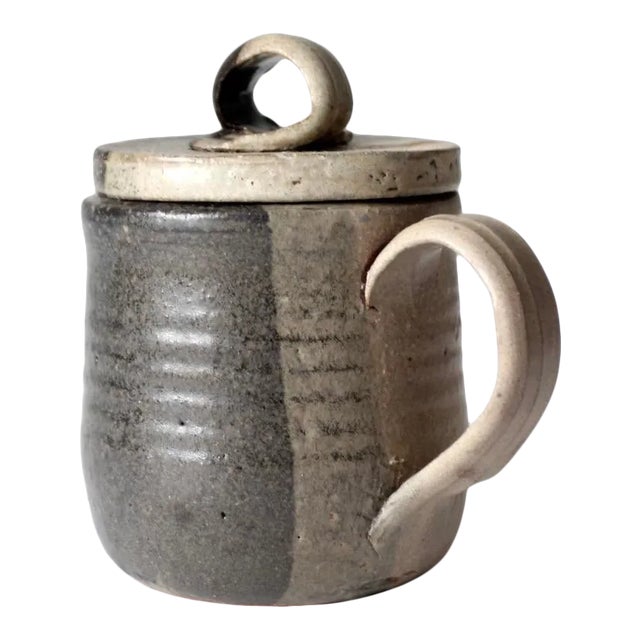 Vintage Studio Pottery Mug With Lid For Sale