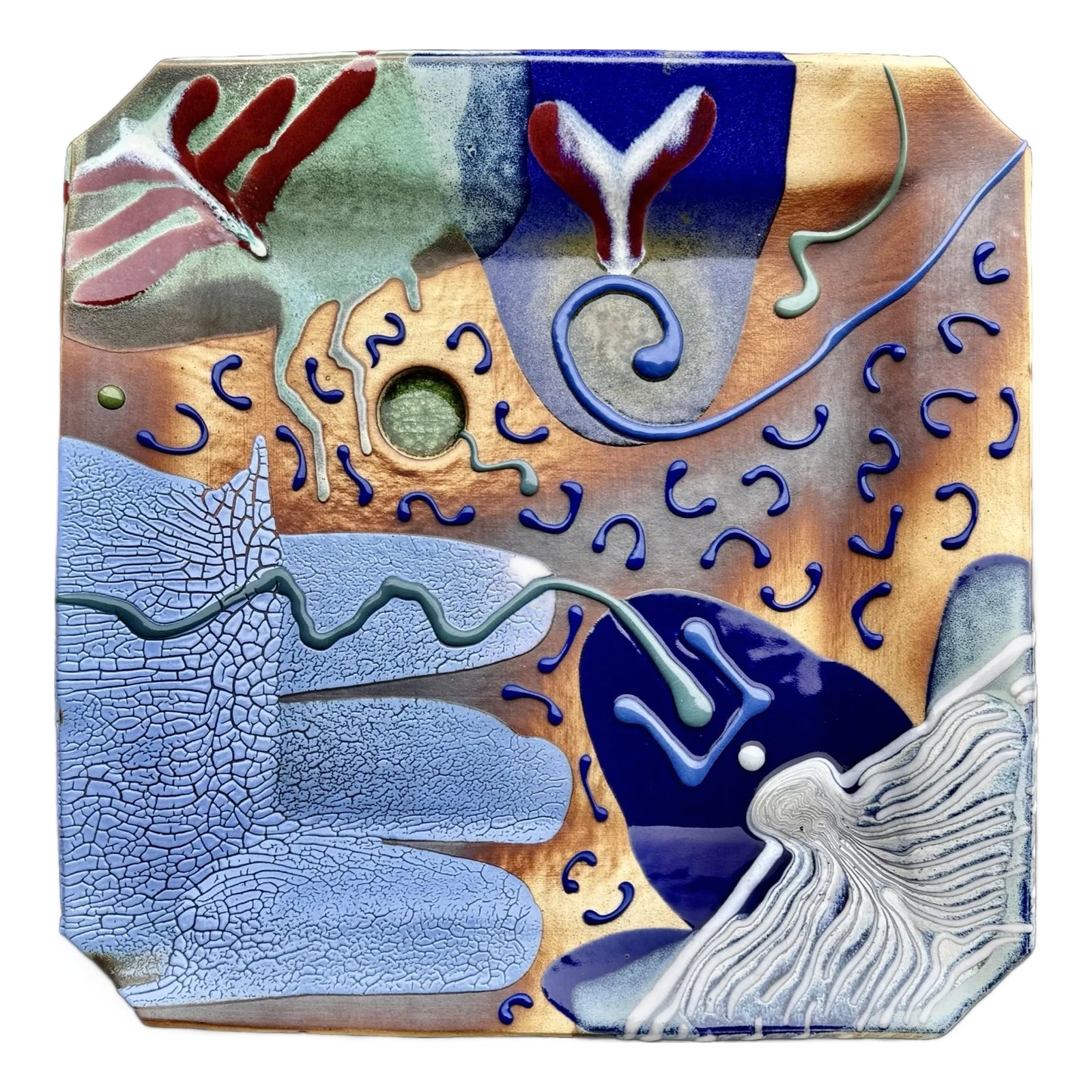 Vintage Matthew Patton Large Postmodern Ceramic Wall Sculpture, Signed ...