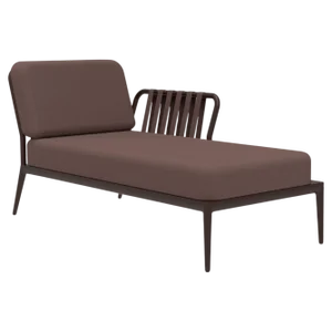 Ribbons Chocolate Left Chaise Longue by Mowee