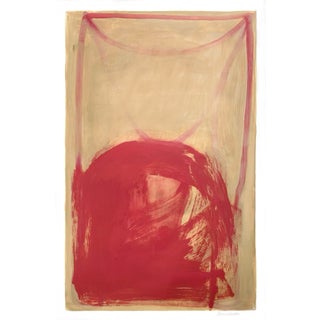 Emerging Eruption in Red Abstract Acrylic Painting For Sale