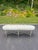 Metal Modern Faux Bamboo Tufted Velvet Bench in Grey Blue Upholstery For Sale - Image 7 of 18