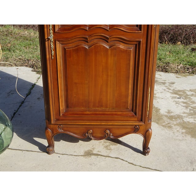 Louis XV Cherrywood Bonnetière, 1980s For Sale - Image 10 of 18