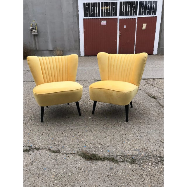 Set of Yellow Lounge Chairs, 1950s For Sale - Image 9 of 9