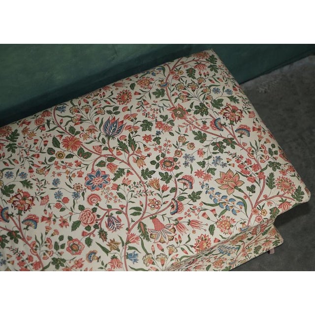Antique Victoria Triple Sized Ottman Storage Trunk Embriodered Upholstery by Aeg, 1880 For Sale - Image 9 of 18
