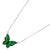 Silver Abundance Green Enamel Butterfly Necklace For Sale In Miami - Image 6 of 8