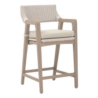 Lucia Olefin Fabric Outdoor Counter Stool by Essentials for Living For Sale