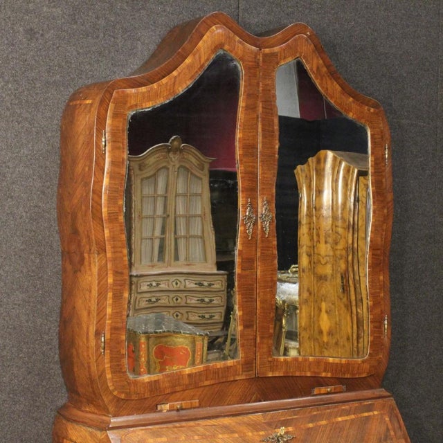 Genoese Inlaid Wood Trumeau, 1930s For Sale - Image 10 of 13