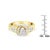 Metal 14K Two-Toned Gold Round, Baguette and Princess Cut Diamond Ring (1 1/8 Cttw, H-I Color, SI2-I1 Clarity) - Size 6 For Sale - Image 7 of 7