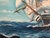 Early 21st Century t.j. Lee Marine Seascape Oil Painting Tall Ships Ocean Waves Nautical Framed For Sale - Image 5 of 13