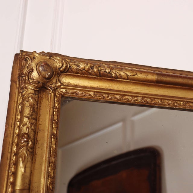 Glass French Gilt Mirror, 1890s For Sale - Image 7 of 9