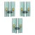 Vintage Set of Three Italian Sconces Designed by Cristal Arte, C. 1960's For Sale