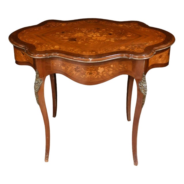 Rococo French Desk Writing Table, 1930s For Sale