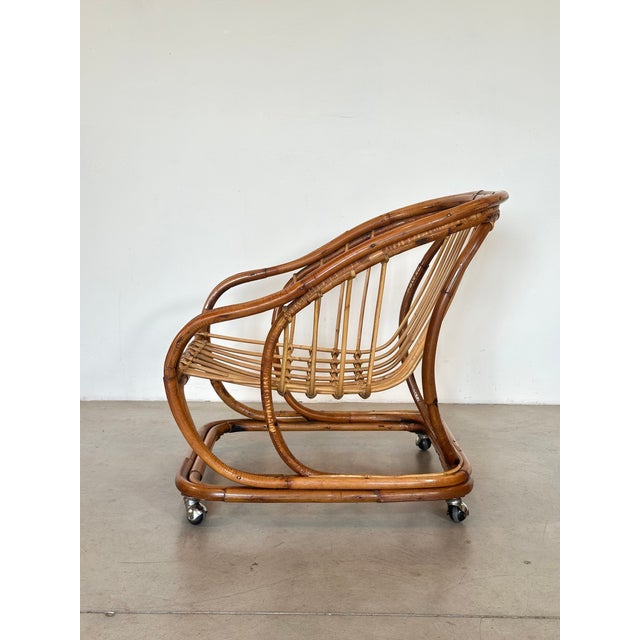Rattan and Bamboo Armchairs, 1970s, Set of 2 For Sale - Image 11 of 15