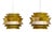Brass Colored Metal Pendant Trava Lamps by Carl Thore, Sweden from Granhaga Metallindustri, 1960s, Set of 2 For Sale