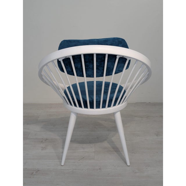 Blue Cirle Armchair Designed by Ynqve Ekstrom, Sweden, 1950s For Sale - Image 8 of 12