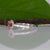 Padparadscha Sapphire Ring With Diamond Halo: Solid 14k Gold, Size 6.75 For Sale - Image 10 of 10