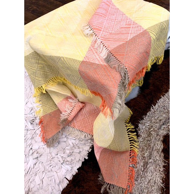 Vintage Handcrafted Wool Blanket, Poland For Sale - Image 10 of 12