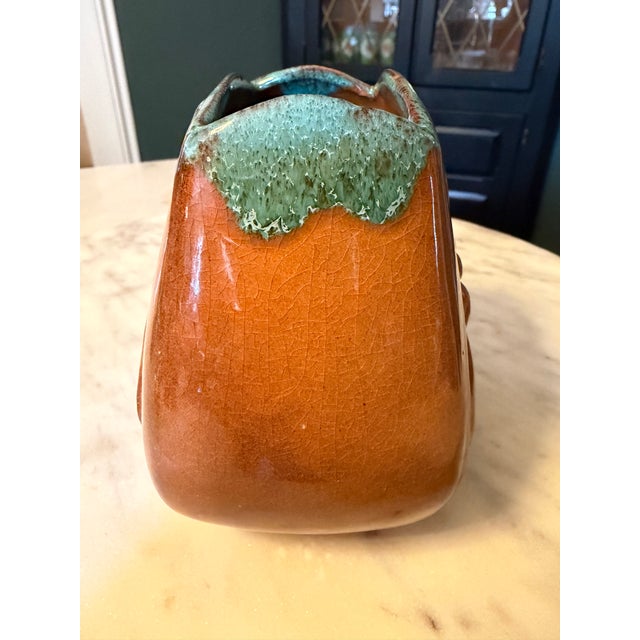 1950s Vintage Anna Van Briggle Brown Green Drip Glaze 5" Vase For Sale - Image 5 of 8