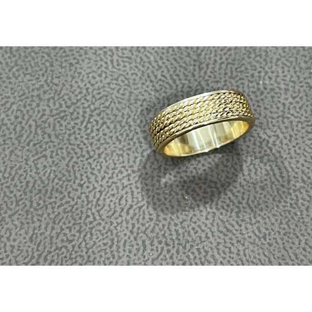 2010s 14 Karat Yellow Gold Classic Wide Wedding Band Ring, Unisex For Sale - Image 5 of 18
