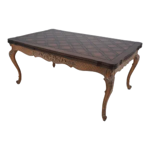French Style Carved Base Dining Room Table