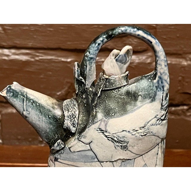 Late 20th Century Late 20th Century Gerry Wallace Studio Pottery Wall Teapot Slab Built Art Ceramics For Sale - Image 5 of 9
