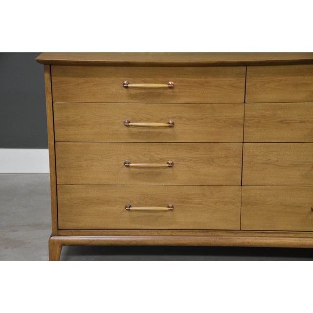 1960s Henredon 60” Walnut Dresser For Sale - Image 5 of 10
