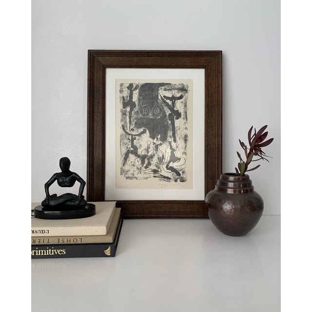 Abstract 1960s Original Lithograph by German Artist Ugge Bärtle For Sale - Image 3 of 9