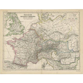 Antique Map of Western Europe by H. Kiepert, 1870 For Sale