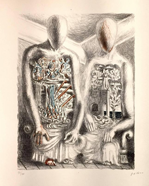 Giorgio De Chirico, Les Archéologues IV, 1920s, Lithograph