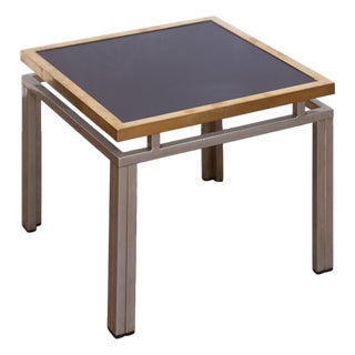 French Side Tables of Chrome and Brass by Maison Jansen (Two Available) For Sale