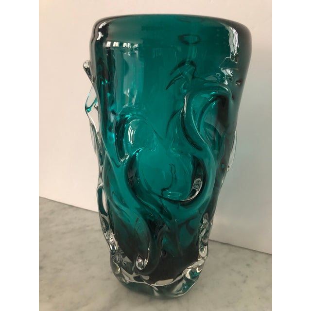 Turquoise Murano Art Glass Vase Chairish
