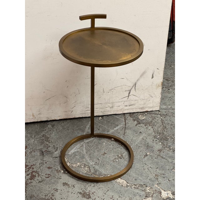 Restoration Hardware 1930s Martini Round Side Table For Sale - Image 11 of 12