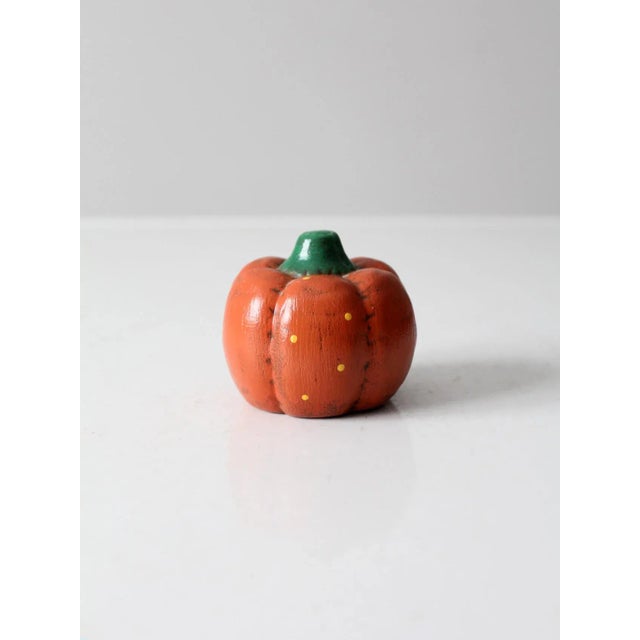 Ceramic Vintage Ceramic Pumpkin Figurine For Sale - Image 7 of 7