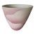 1980s Vintage Pink Abstract Studio Pottery Vase by Lindy For Sale
