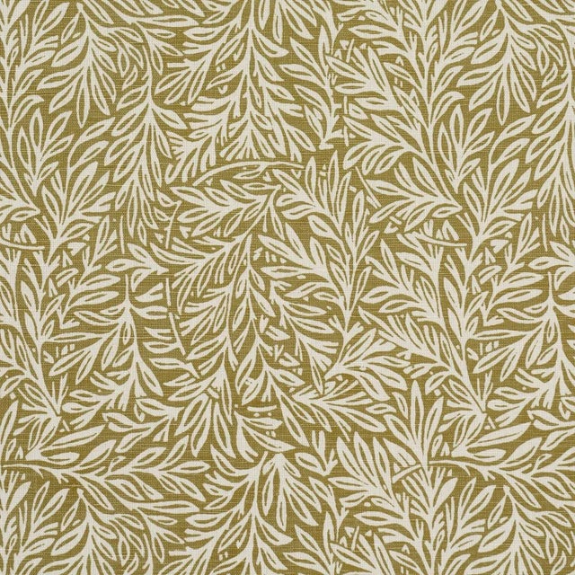 Contemporary Schumacher Willow Leaf Fabric In Moss For Sale - Image 3 of 4